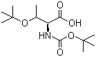 structure of CAS# 13734-40-2, N-叔丁氧羰基-O-叔丁基-L-苏氨酸