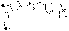 structure of CAS# 137403-12-4, N-[4-[[5-[3-(2-氨基乙基)-1H-吲哚-5-基]-1,2,4-噁二唑-3-基]甲基]苯基]甲磺酰胺