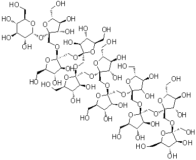 [O-beta-D-呋喃果糖基-(2→1)]9-beta-D-呋喃果糖基 alpha-D-吡喃葡萄糖苷分子结构 (CAS 137405-36-8)