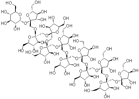 [O-beta-D-Fructofuranosyl-(2→1)]10-O-beta-D-fructofuranosyl alpha-D-glucopyranoside molecular structure (CAS 137405-40-4)
