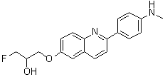 CAS # 1374107-54-6, 6-(3-Fluoro-2-hydroxypropoxy)-2-(4-methylaminophenyl)quinoline