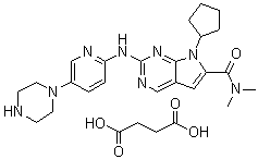 structure of CAS# 1374639-75-4, LEE011 琥珀酸盐
