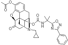 CAS 登录号：1374774-70-5, (5alpha)-3-(乙酰氧基)-17-(环丙基甲基)-4,5-环氧-14-[[[[1-甲基-1-(3-苯基-1,2,4-恶二唑-5-基)乙基]氨基]羰基]氧基]吗喃-6-酮