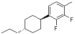 2,3-二氟-1-甲基-4-(反式-4-丙基环己基)苯分子结构 (CAS 1374975-29-7)