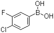 4-氯-3-氟苯硼酸分子结构 (CAS 137504-86-0)