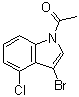 structure of CAS# 1375064-70-2, 1-(3-溴-4-氯-1H-吲哚-1-基)乙酮