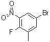 5-溴-2-氟-1-甲基-3-硝基苯分子结构 (CAS 1375068-74-8)