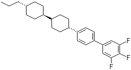 structure of CAS# 137529-41-0, 反,反-4'-(4'-丙基联二环己烷-4-基)-3,4,5-三氟联苯