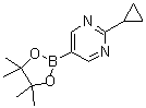 2-(环丙基)嘧啶-5-硼酸频哪醇酯分子结构 (CAS 1375301-91-9)