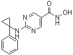 N-羟基-2-[(1-苯基环丙基)氨基]-5-嘧啶甲酰胺分子结构 (CAS 1375465-91-0)