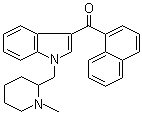 1-[(1-甲基-2-哌啶基)甲基]-1H-吲哚-3-基](萘-1-基)-甲酮分子结构 (CAS 137642-54-7)