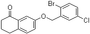 7-[(2-溴-5-氯苯基)甲氧基]-3,4-二氢-1(2H)-萘酮分子结构 (CAS 1378388-19-2)