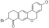 9-溴-3-氯-10,11-二氢-5H-苯并[d]萘并[2,3-b]吡喃-8(9H)-酮分子结构 (CAS 1378388-22-7)