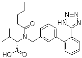 N-(1-氧代戊基)-N-[[2'-(1H-四氮唑-5-基)[1,1'-联苯]-3-基]甲基]-L-缬氨酸分子结构 (CAS 137863-60-6)