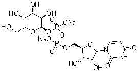 二磷酸尿苷-半乳糖二钠盐分子结构 (CAS 137868-52-1)