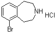 6-溴-2,3,4,5-四氢-1H-3-苯并氮杂卓盐酸盐分子结构 (CAS 1379326-84-7)