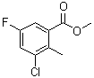 structure of CAS# 1379341-19-1, 3-氯-5-氟-2-甲基苯甲酸甲酯