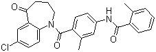 structure of CAS# 137973-76-3, N-[4-[(7-氯-2,3,4,5-四氢-5-氧代-1H-1-苯并氮杂卓-1-基)羰基]-3-甲基苯基]-2-甲基苯甲酰胺