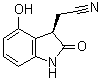 (3R)-2,3-二氢-4-羟基-2-氧代-1H-吲哚-3-乙腈分子结构 (CAS 1380540-77-1)