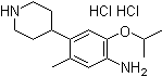 5-甲基-2-异丙氧基-4-(4-哌啶基)苯胺二盐酸盐分子结构 (CAS 1380575-45-0)