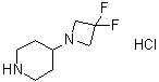 4-(3,3-二氟-1-氮杂环丁基)哌啶盐酸盐分子结构 (CAS 1380680-50-1)