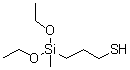 CAS # 13818-38-7, Diethoxy(3-mercaptopropyl)methylsilane, (gamma-Mercaptopropyl)methyldiethoxysilane, 3-Mercaptopropyldiethoxymethylsilane, DB 592