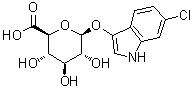 CAS # 138182-19-1, 6-Chloro-3-indolyl-beta-D-glucuronide, 6-Chloro-1H-indol-3-yl beta-D-glucopyranosiduronic acid