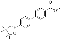 structure of CAS# 1381957-27-2, 4'-(4,4,5,5-Tetramethyl-1,3,2-dioxaborolan-2-yl)-[1,1'-biphenyl]-4-carboxylic acid methyl ester
