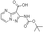2-[叔丁氧羰基氨基]吡唑并[1,5-a]嘧啶-3-羧酸分子结构 (CAS 1383056-73-2)