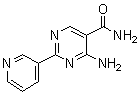 4-氨基-2-(3-吡啶基)-5-嘧啶甲酰胺分子结构 (CAS 1383131-94-9)