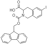 3,4-二氢-6-碘-2,3(1H)-异喹啉二甲酸 2-(9H-芴-9-基甲基)酯分子结构 (CAS 1383132-09-9)