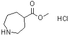六氢-1H-氮杂卓-4-羧酸甲酯盐酸盐分子结构 (CAS 1383132-15-7)