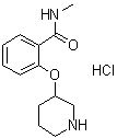 N-甲基-2-(3-哌啶基氧基)苯甲酰胺盐酸盐分子结构 (CAS 1383132-75-9)