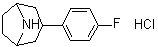 3-(4-氟苯基)-8-氮杂双环[3.2.1]辛烷盐酸盐(1:1)分子结构 (CAS 1383133-09-2)