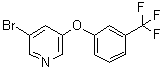 3-溴-5-[3-(三氟甲基)苯氧基]吡啶分子结构 (CAS 1383133-61-6)