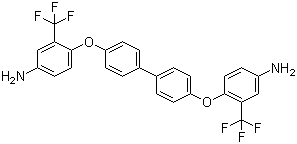 4,4'-双(4-氨基-2-三氟甲基苯氧基)联苯分子结构 (CAS 138321-99-0)