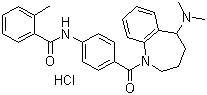 莫扎伐普坦盐酸盐分子结构 (CAS 138470-70-9)