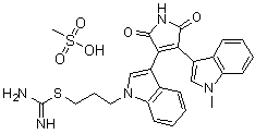 双吲哚马来酰亚胺 IX 甲烷磺酸盐分子结构 (CAS 138489-18-6)