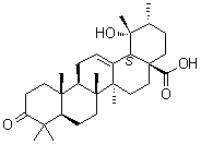 3-氧代坡模酸分子结构 (CAS 13849-90-6)