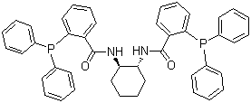 (1R,2R)-(+)-N,N'-双(2-二苯基膦苯甲酰)-1,2-环己二胺分子结构 (CAS 138517-61-0)