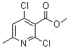 2,4-二氯-6-甲基-3-吡啶羧酸甲酯分子结构 (CAS 138642-40-7)