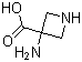 3-氨基氮杂环丁烷-3-羧酸分子结构 (CAS 138650-25-6)