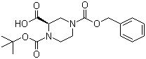 structure of CAS# 138775-02-7, (2R)-Piperazine-1,2,4-tricarboxylic acid 4-benzyl ester 1-tert-butyl ester