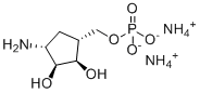 (1R,2S,R,5R)-3-氨基-5-[(磷酰氧基)甲基]-1,2-环戊烷二醇铵盐(1:2)分子结构 (CAS 1388152-02-0)