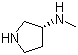 (3R)-(+)-3-(甲氨基)吡咯烷分子结构 (CAS 139015-33-1)