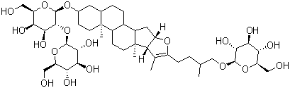 CAS # 139051-27-7, Anemarsaponin B, (3beta,5beta)-26-(beta-D-Glucopyranosyloxy)furost-20(22)-en-3-yl 2-O-beta-D-glucopyranosyl-beta-D-galactopyranoside