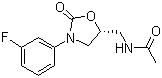 (S)-N-[[3-(3-氟苯基)-2-氧代-5-恶唑烷基]甲基]乙酰胺分子结构 (CAS 139071-79-7)