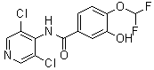 structure of CAS# 1391052-76-8, N-(3,5-二氯-4-吡啶基)-4-(二氟甲氧基)-3-羟基苯甲酰胺