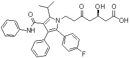 (3R)-7-[2-(4-氟苯基)-3-苯基-4-(苯基氨基甲酰)-5-丙烷-2-基吡咯-1-基]-3-羟基-5-氧代庚酸分子结构 (CAS 1391052-82-6)