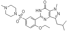 CAS # 1391053-95-4, Isobutyl sildenafil, 5-[2-Ethoxy-5-[(4-methyl-1-piperazinyl)sulfonyl]phenyl]-1,6-dihydro-1-methyl-3-(2-methylpropyl)-7H-pyrazolo[4,3-d]pyrimidin-7-one